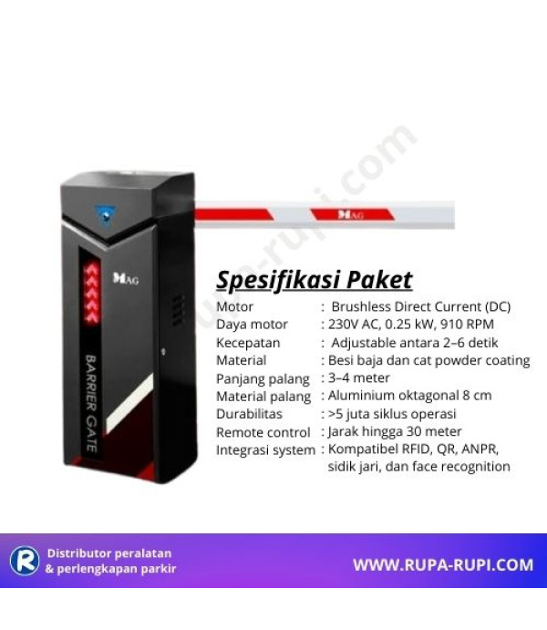 Mesin Portal Parkir Perumahan RFID Standalone 