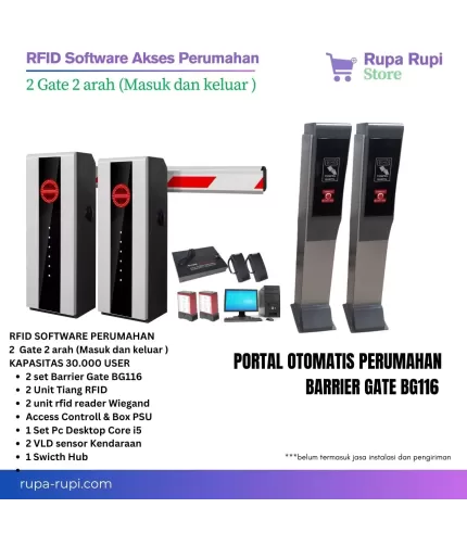 Portal Otomatis Perumahan 2 Gate Record Aplikasi Member 