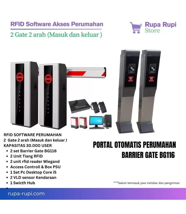 Portal Otomatis Perumahan 2 Gate Record Aplikasi Member 