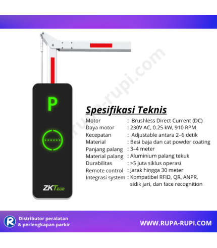 Mesin Parkir  Gate otomatis ZKTeco BGM1000