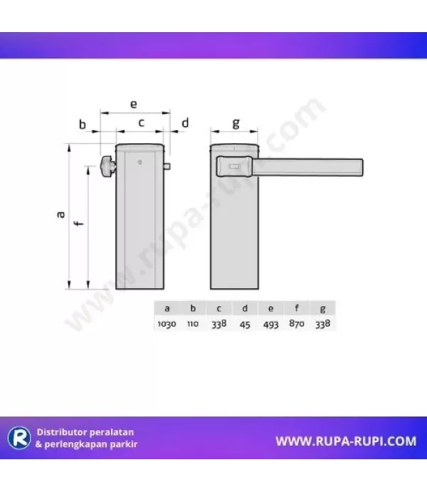 Mesin Barrier Gate BFT Maxima Ultra