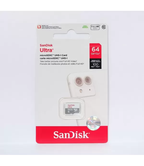 SanDisk Ultra MicroSD 64GB A1 100MB/s microSDHC UHS-I Micro SD Sandisk 64GB A1