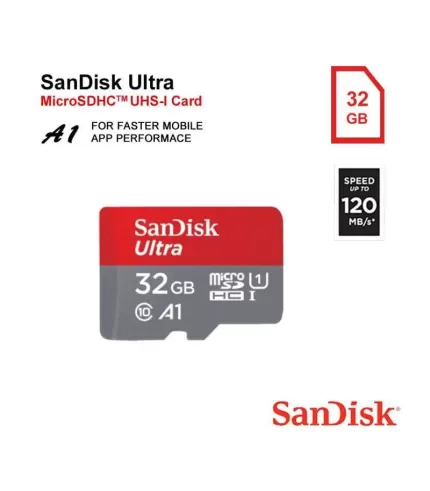 SanDisk Ultra MicroSD 32GB A1 120MB/s microSDHC UHS-I Micro SD Sandisk 32GB A1