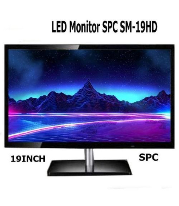 SPC Monitor Komputer LED 19 Inch HD, Garansi Resmi