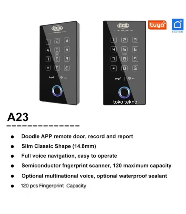 Fingerprint Access Control RFID 13.56mhz IC Scanner Tuya - CCX A23