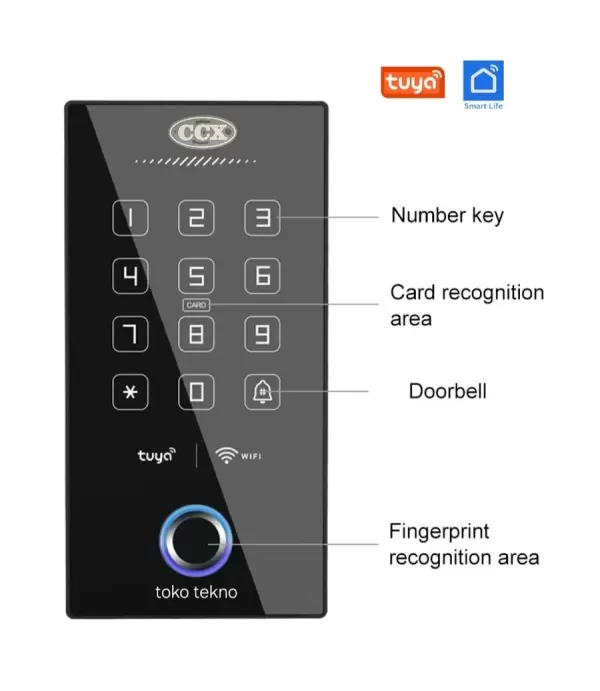 Fingerprint Access Control RFID 13.56mhz IC Scanner Tuya - CCX A23