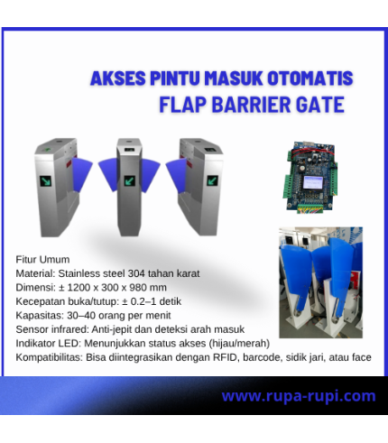 Turnstile Flap Barrier Two Lanes