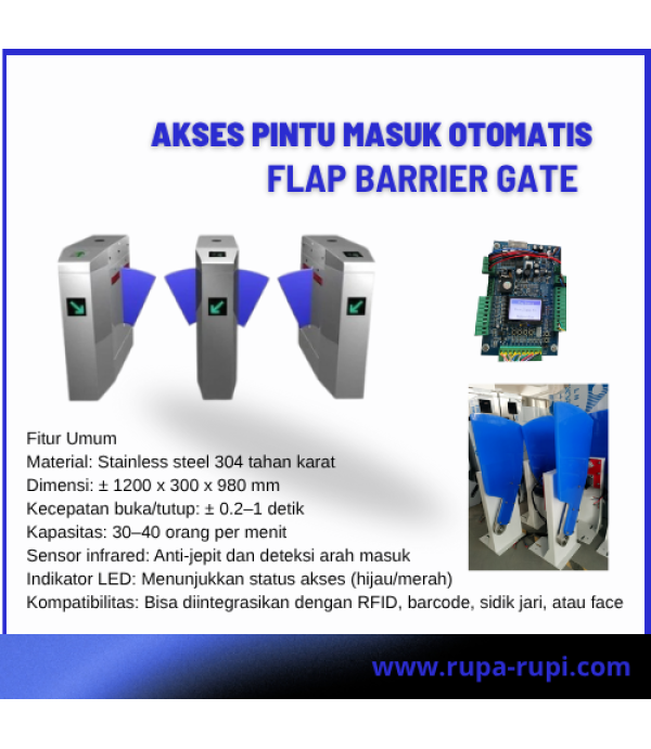 Turnstile Flap Barrier Two Lanes