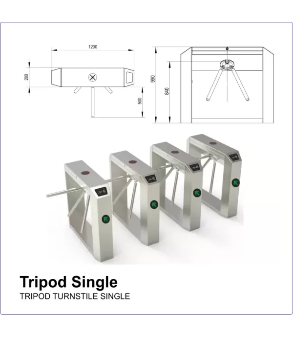 Bridge Tripod Turnstile Two Way