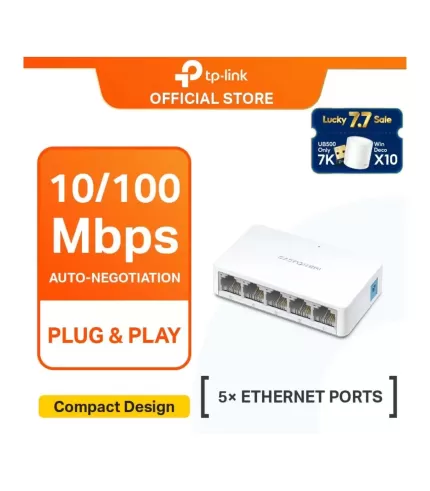 Switch Hub Ethernet TP-Link 5 Port 10/100 Mbps