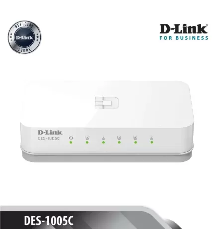 Switch Hub Jaringan D-Link DES-1005C 5-Port Fast Ethernet Original