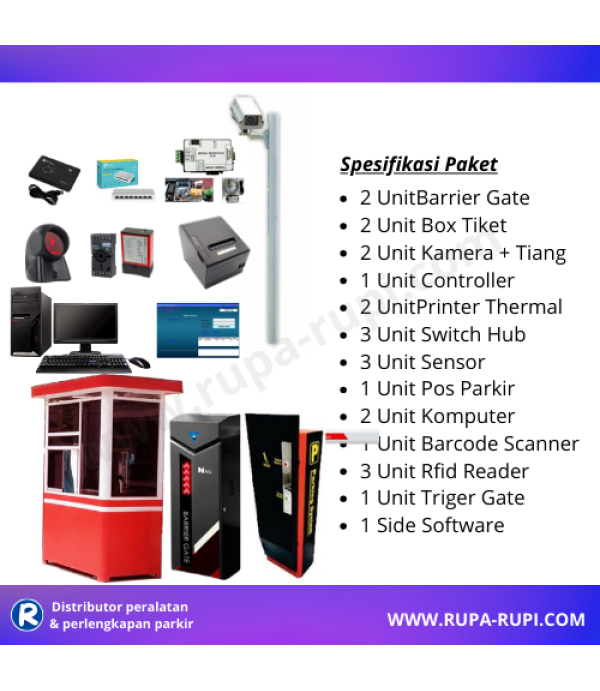 Paket mesin parkir otomatis standar